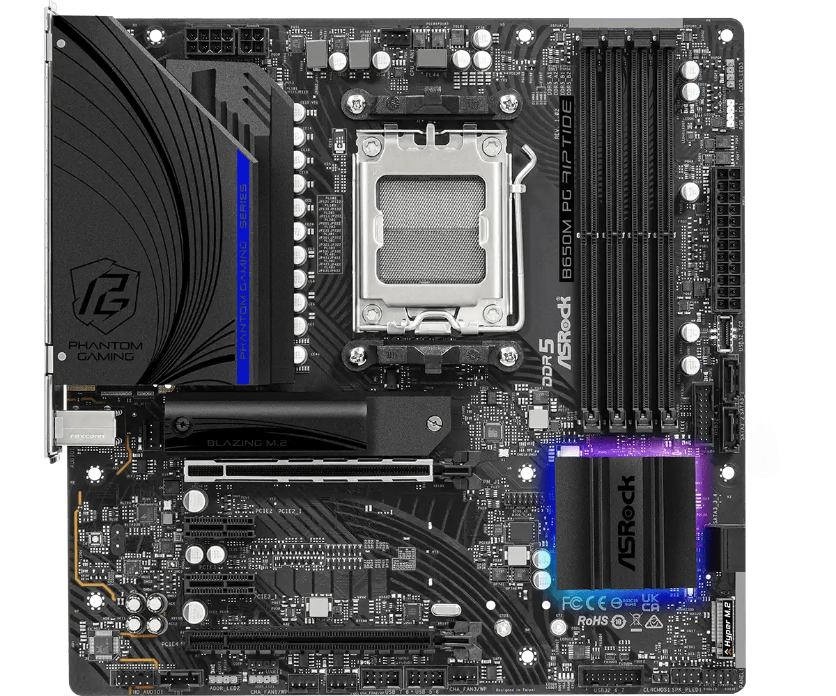 ASRock B650M PG Riptide AMD AM5 Gaming Motherboard | 90 - MXBJ90 - A0UAYZ - Vektra Computers LLC ASRock B650M PG Riptide AMD AM5 Gaming Motherboard | 90 - MXBJ90 - A0UAYZ - Vektra Computers LLC